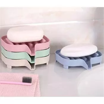 Гаджеты Мыльница Быстро слейте воду Мыльница для ванной Ванная комната Туалет Кухня Мылодержатель Держатель для сливного поддона 11.5*8*1.5cm зелёный