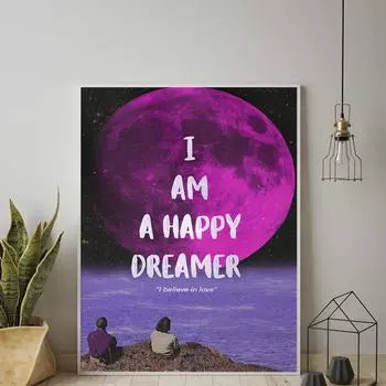 Gadient Wall Art Холст Картина Духовный Дар Аура Печать Психоделический Плакат Триповый Винтаж Сюрреалистические Настенные Картины Декор 21x30cm No Framed