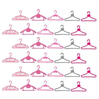 Gadpiparty Кукольная вешалка для кукол Вешалка для кукольной одежды Набор из 50 кукольных вещей Вешалка для одежды Мини-вешалка Крючок для костюма Вешалка для костюма Дом