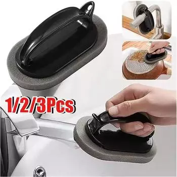 Гаджеты для кухни Волшебная губка Губка для чистки Кухонные принадлежности Сильная дезинфицирующая щетка с ручкой Аксессуары для ванной и кухни 1PC