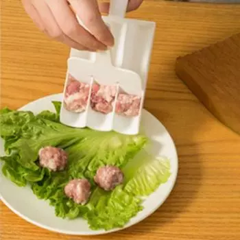 Гаджеты Удобная машина для приготовления фрикаделек Ложка для приготовления фрикаделек Формы для шариков Кулинарные принадлежности белый