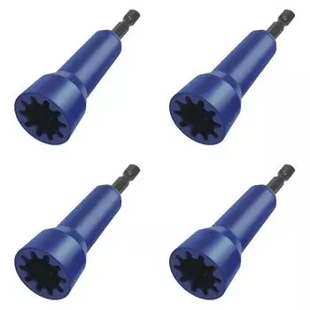 Гаечный ключ для проволоки с 1/4 патроном и гнездом для скручивания проводов (синий)