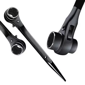 Гаечный ключ Funnytek с храповым механизмом Podger Spanner, набор инструментов для строительных лесов, гаечный ключ Podger Spanner, стальной монтажный торцевой ключ 14x17 мм