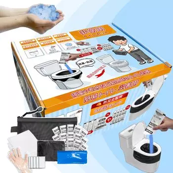 GaeYea Simple Easy 200 Uses Set x Мешок для мусора x Перчатки для предотвращения грязи x Мешок для защиты от запаха x Крышка для унитаза x Портативный сетчатый мешок 15 лет Disaster Portable