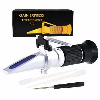 Gain Express 3 в 1 рефрактометр удельный вес автомобильный антифриз концентрация этиленгликоля точка замерзания стекло вода автоматический