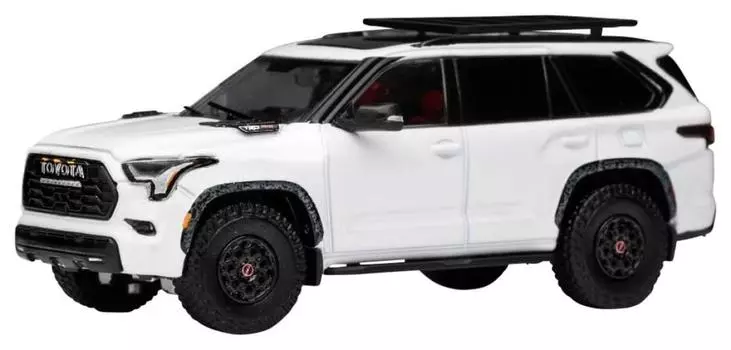 Gaincorp Products Diecasttalk x Lamley Кастомный 164 Toyota Sequoia TRD PRO Белый лед Готовое изделие