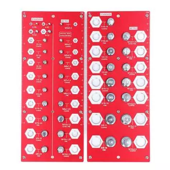 Гайка Болт Резьба Контролер Дюйм Метрическая Доска 38 Размер Идентификатор Калибровочной Линейки Стандартная