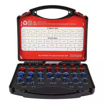 Гайка Болт Резьба Проверщик Имперская Метрическая Алюминий Высокоточная Резьба Проверщик Ящик Для Проверки