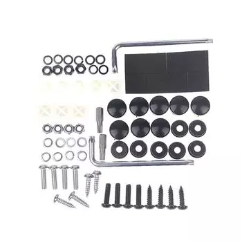 Гайка для крепления номерных знаков Передние и задние крышки рамы Комплект винтов для защиты от кражи Универсальный комплект винтов для защиты номерного знака от кражи серебряный