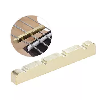 Гайка для латунной струны с предварительной прорезью для замены детали 4-струнной электрической бас-гитары 38*3,6*6,3-4,8 мм