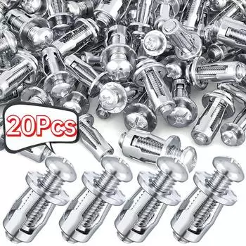 Гайки для домкратов Винтовые лепестковые винтовые анкеры Лепестковые дюбели для расширения штор Лепестковые заклепки Стопорный болт Крепеж для стен 4*20-4PCS