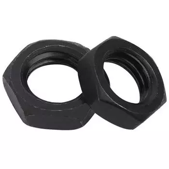 Гайки шестигранные тонкие черные 8.8 класса Model 8