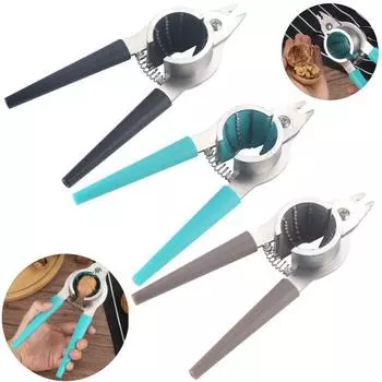 Гайкокол из нержавеющей стали, эргономичная пружинная ручка, фундук, пекан, миндаль, орех, открывалка, плоскогубцы, зажим для щипцов, зажим для шелухи, инструмент для секса для взрослых темно-коричневого