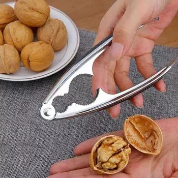 Гайкокол Открывалка для каштанов с нескользящей ручкой Высокопрочный нержавеющий коррозионностойкий металлический инструмент для взлома орехов серебряный