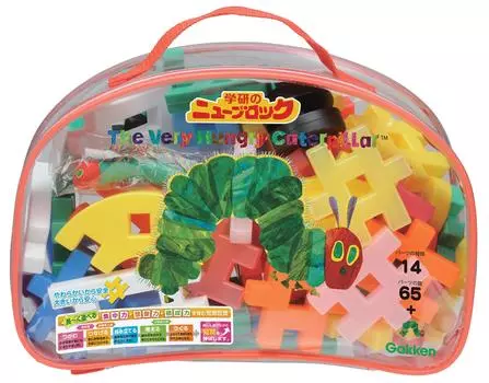 Gakken New Block Hungry Caterpillar Bag 14 типов 65 деталей 83113