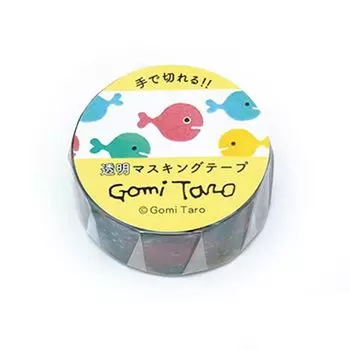 Gakken Staifle Gomi Taro Masking Tape Kingyo Gaga Transparent Width 15mm Kingyo Everyone BM04097