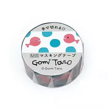 Gakken Staifle Gomi Taro Masking Tape Kingyo Gaga Transparent Width 15mm Kingyo Dot BM04096