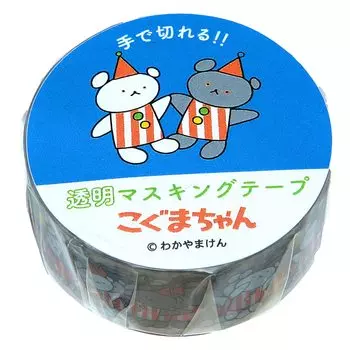 Gakken Staifle Masking Tape Transparent Width 15mm Triangle BM04085 Koguma-chan