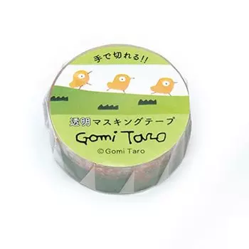 Gakken Stayful Gomi Taro Masking Tape Hiyoko Hanigemasu Transparent Width 15mm Chick BM04098