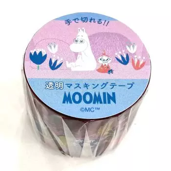 Gakken Stayful Moomin Masking Tape Transparent Width 30mm Purple M05052