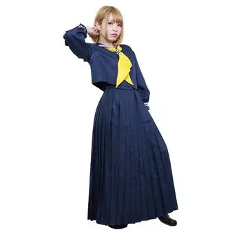 Gakuran Косплей Костюм Янки Sukeban Ronska Матросская форма 3 предмета Будьте популярны с этим Пожалуйста, используйте его на вечеринках и мероприятиях Желтый 91102713 [Космос