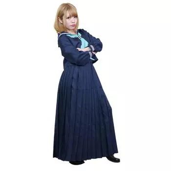 Gakuran Косплей Янки Женский Костюм Sukeban Ronska Матросская Форма 3 Части Будьте популярны с этим Пожалуйста, используйте его на вечеринках и мероприятиях Мятно-синий
