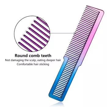 Гальваническая стрижка, парикмахерская расческа, красочная радужная расческа, портативный парикмахерский парикмахерский инструмент, мужские расчески для салона, щетки разноцветный