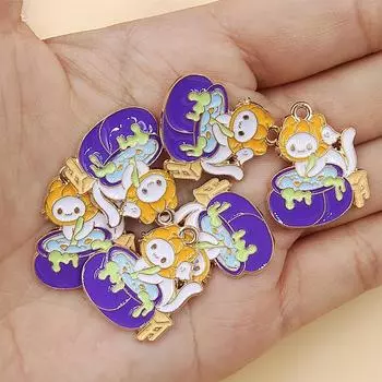 Гальванические Мумия Монстр 6/10 шт. DIY аксессуары Хэллоуин материал ручной работы призрак модный кулон бусины аксессуары Ghost 1 /6pcs