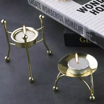 Гальванические золотые подсвечники свадебные украшения аксессуары подсвечники для канделябра центральный элемент винтажная гостиная