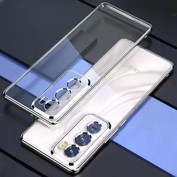 Гальванический чехол для телефона Oppo Reno12 Pro, мягкий силиконовый чехол из ТПУ для OPPO RENO Reno 12 12Pro RENO12, защитный чехол для объектива Oppo Reno12 чёрный