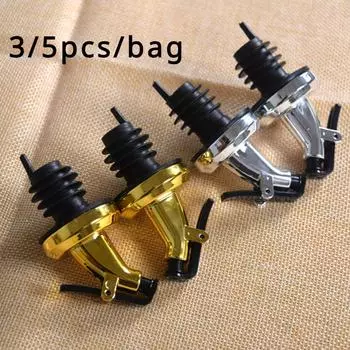 гальванический носик для бутылки с маслом, пресс-тип, пробка для бутылки с маслом, герметичная бутылка для масла, крышка кувшина с уксусом, направляющая для масла, носик 3pcs/bag золотой