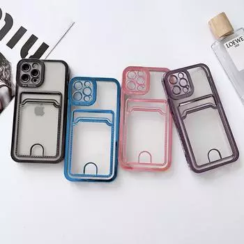 Гальванический прозрачный чехол-кошелек с держателем для карт для Iphone 13, чехол для Iphone 11 12 14 Pro Max 14 Plus Xs, карманный противоударный чехол For iPhone 12 Pro