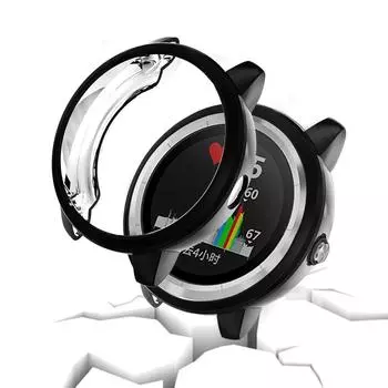 Гальванический прозрачный защитный чехол из ТПУ для Vivoactive 3 Music серебряный