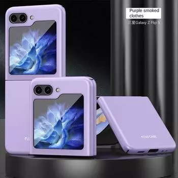 Гальванический складной чехол для Samsung Galaxy Z Flip5 Z Flip 4 3 Flip4 Flip3 5G Роскошный матовый чехол для телефона с полной защитой Galaxy Z Flip 5 чёрный