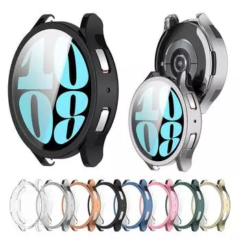Гальванический защитный чехол из ТПУ для Samsung Galaxy Watch 6, 40 мм, 44 мм, полноэкранный защитный чехол, бампер Galaxy Watch 6 40mm прозрачный