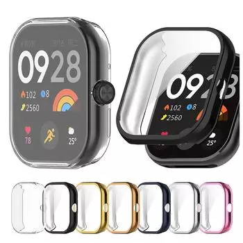 Гальванический защитный чехол из ТПУ для Redmi Watch 4, полноэкранный защитный чехол, бампер, рамка For Redmi Watch 4 прозрачный