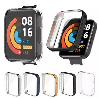 Гальванический защитный чехол из ТПУ для Redmi Watch 2 Lite, полноэкранный защитный бампер, рамка
