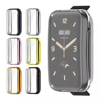 Гальванический защитный чехол из ТПУ для Xiaomi Mi Band 7 Pro, полноэкранный защитный чехол, рамка Xiaomi Mi Band 7 Pro прозрачный