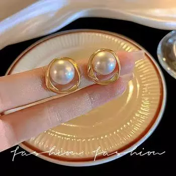 Гальваническое покрытие 925 Серьги-гвоздики Fresh Petal Серьги-гвоздики Holiday Wind для женщин