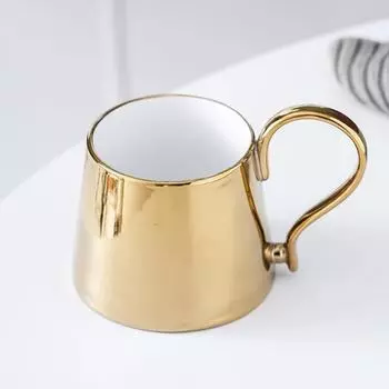 Гальванизированная легкая роскошная скандинавская кружка керамическая кофейная чашка чашки персонализированные подарки чашка для чая рождественские кружки бесплатная доставка путешествия 201-300ml золотистый