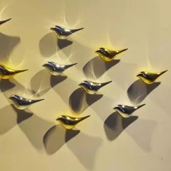 Гальванизированная подвеска в виде птицы, мультяшное животное, фон с птицей, украшение на стену, креативные аксессуары для дома, украшение для гостиной