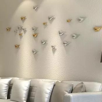 Гальванизированная подвеска в виде птицы, мультяшное животное, фон с птицей, украшение на стену, креативные аксессуары для дома, украшение для гостиной