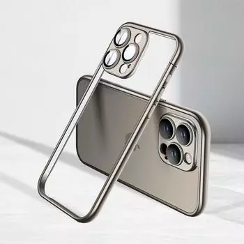 Гальванизированный бампер для iPhone 15 12 13 14 Pro Max 15Plus 15Pro Покрытие Съемная рамка объектива Пленка Защитная крышка For iPhone 15