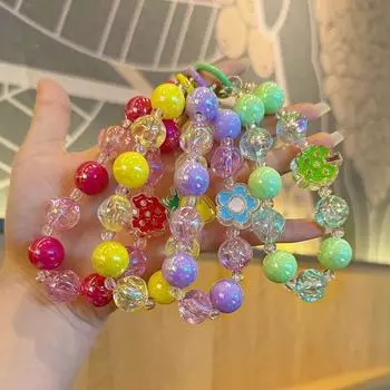 Гальванизированный красочный брелок с фруктами ручной работы из бисера, ослепительный красочный брелок для школьников и студентов, подвеска для школьного ранца