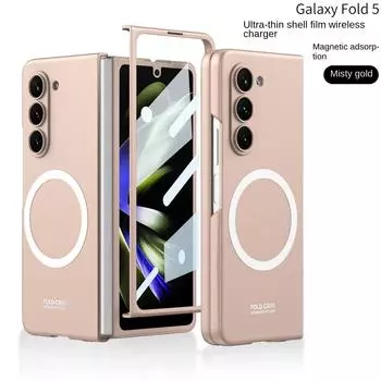 Гальванизированный магнитный чехол для телефона Samsung Galaxy Z Fold 5 Fold 4 Fold5 Fold4 Fold3 5G противоударный чехол для предотвращения падений Galaxy Z Fold5 серый