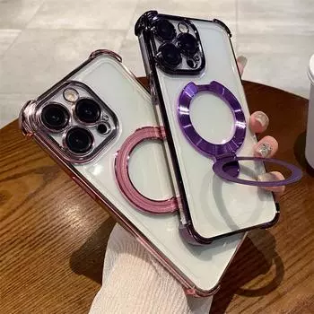 Гальванизированный прозрачный магнитный чехол для iPhone 16 15 14 13 12 11 Pro Max Plus 12 13 Mini для беспроводного чехла Magsafe For iPhone 11 зелёный