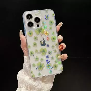 Гальванизированный симфонический цветок, подходящий для Apple 16promax, чехол для мобильного телефона Imd, двухслойный защитный чехол для iPhone15 13/14 16 pro max