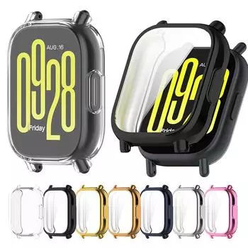 Гальванизированный защитный чехол TPU для Redmi Watch 5 Active/Lite, полноэкранный защитный чехол, рамка-бампер For Redmi Watch 5 Lite прозрачный