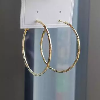 Гальванопокрытие Advanced Sense Wave Metal Большие серьги Женские корейские индивидуальные простые универсальные темпераментные серьги-гвоздики