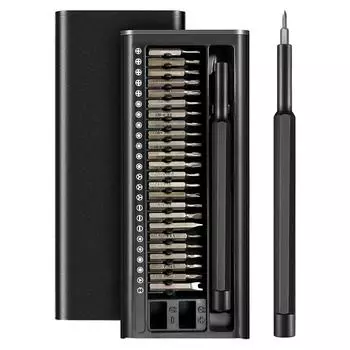 Galacok 26 in 1 Precision Screwdriver Set with 24 Magnetic Bits Built-in Magnetizer and Demagnetizer Portable Mini Repair Tool